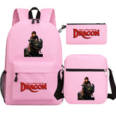 How to Train Your Dragon Hiccup SchoolBag Backpack Shoulder Bag Book Pencil Bags  3pcs Set